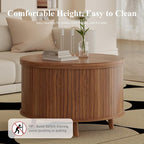 Easyego 31.5" Fluted Round Coffee Table - Image 6