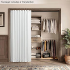 Complete Blackout Curtains White 80 Inches Long Kitchen Curtain Custom Drape - Image 6