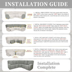 100% Waterproof Sectional Recliner Couch Covers - Image 7