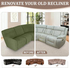 ALIECOM 100% Waterproof Recliner Sectional Couch Covers L Shape Stretch Corner - Image 7