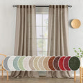 MIULEE Taupe Grey Linen Curtains 52x96 Inches Long 2 Panels by MIULEE