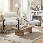 LukeAlon Modern Accent Armchairs Set of 2, Upholstered Soft Living Room Chairs - Image 9