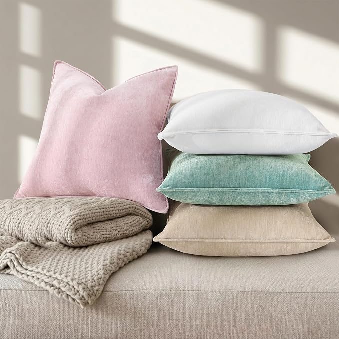 decorUhome Summer Couch Throw Pillow Covers 16x16 Set of 2, Decorative Soft - Image 4