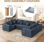 Luxanimarion 136'' Large Sectional Cloud Couches - Image 4