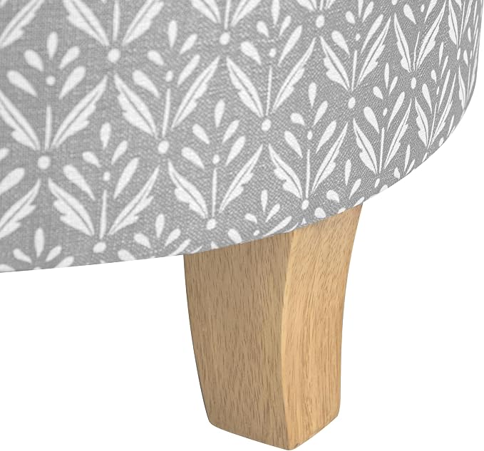 HomePop Upholstered Round Storage Ottoman|Homepop Home Décor|Upholstered Round - Image 11