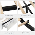 Allewie Upholstered Queen Size Platform Bed Frame - Image 8