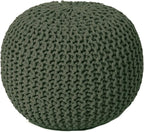 REDEARTH Round Hand Knitted Pouf by REDEARTH