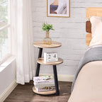 BEWISHOME Round End Table Side Table - Image 2
