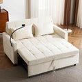 3 in 1 Convertible Sleeper Sofa Bed, 56.9" Small Pull Out Couch Bed by LITVZ