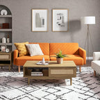 mopio 76.4" Futon Sofa Bed, Sleeper Sofa, Mid Century Modern Futon Couch - Image 3