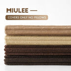 MIULEE Fall Corduroy Decorative Throw Pillow Covers Dark Brown 20x20 | Set of 4 - Image 7