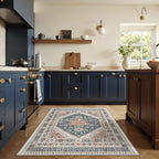 3x5 Washable Area Rug for Entryway Non Slip Kitchen Rugs, Floral Soft Living - Image 4