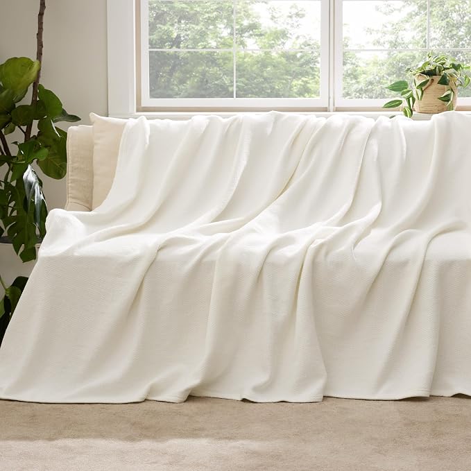 Bedsure 100% Cotton Blanket Full Size - Image 5