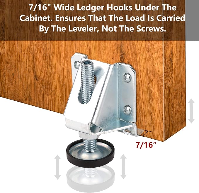 Anwenk Leveling Feet Heavy Duty Furniture Levelers Adjustable Table Leg Leveler - Image 2