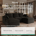 Novilla 104.3" Modular Cloud Couch, Modern Sectional Sofa - Image 3