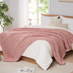 L'AGRATY Chunky Knit Throw Blanket - Image 4