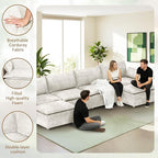 LEVELEVE 147" U-Shape Modular Sofa - Image 5