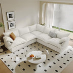 5 Seat V Shape Modular Sectional Couch Sofa - Image 3