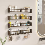 34Inch Nursery Bookshelves, Wall Floating Shelf Kids Coat Rack - Image 7