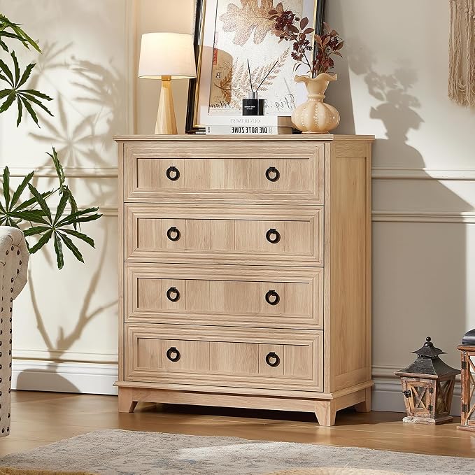 Joaxswe Farmhouse 4 Drawer Dresser - Image 8