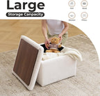 Cube Storage Ottoman, Chenille Ottoman Foot Stools, Ottoman Footstool - Image 4