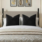 GIGIZAZA Black Velvet Pillow Covers 26x26 Decorative Pillows Pack of 2 | Throw by GIGIZAZAFocusingonhomedecoration