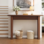 AVZEAR Mid Century Narrow Entryway Console Table, 43.3" Fluted Wood Couch Table - Image 7