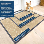 OLANLY Front Door Mat Outside 29.5x17, All-Season Absorbent Rubber Doormat | - Image 2