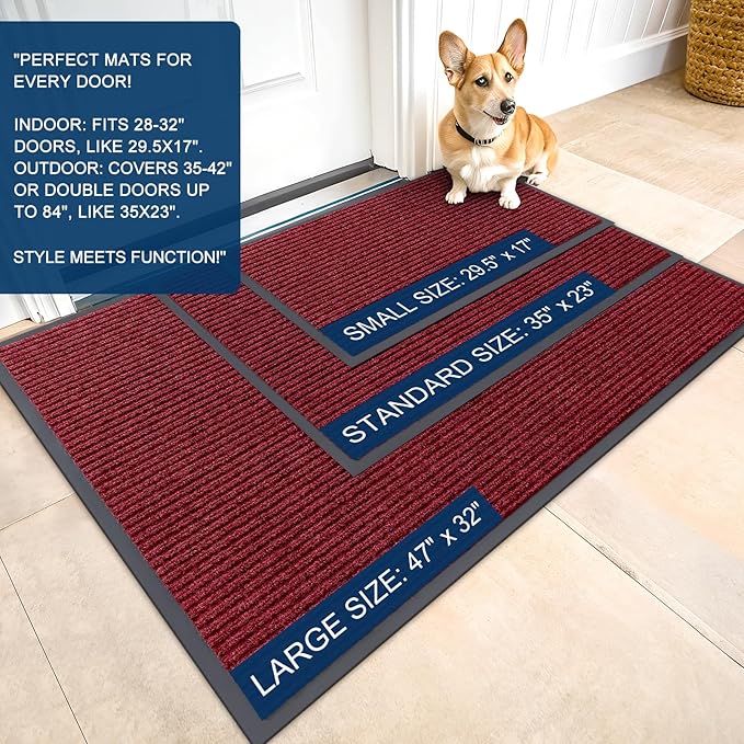 OLANLY Front Door Mat 71x30, Waterproof Heavy-Duty Indoor Outdoor Doormat | - Image 2