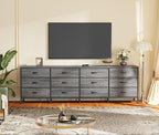 Huuger 70 Inch Dresser for Bedroom, TV Stand for 65, 80 Inch TV, 12 Fabric - Image 6
