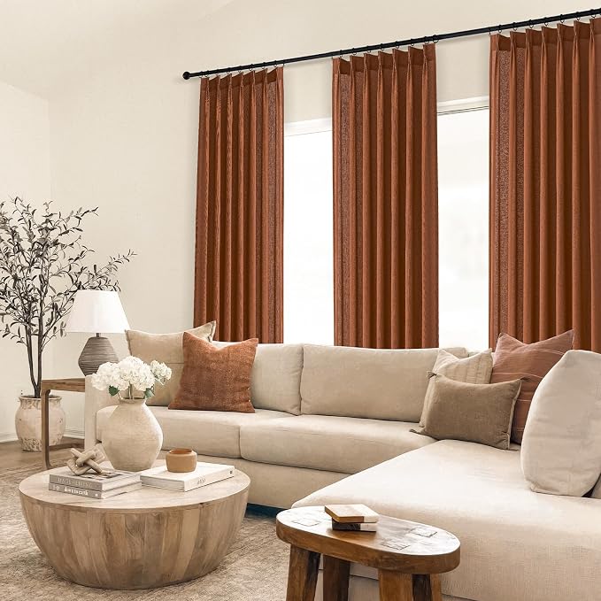 Pleated Linen Curtains 96 Inches Long - Image 7