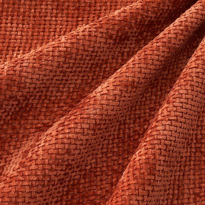 MIULEE Decorative Chenille Fall Pillow Covers Burnt Orange 18x18 Pack of 4 | - Image 2