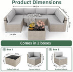 7-Piece Outdoor Sectional Sofa Set, Weather-Resistant Patio Furniture Set - Image 8