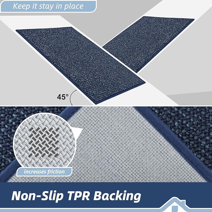 BEQHAUSE Dirt Trapper Door Mat 24" x 36", Non-Slip Washable Doormats, Low - Image 6
