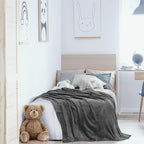 Utopia Bedding Ultra Soft Fleece Bed Blanket Twin Size Grey | Microfiber Plush - Image 9