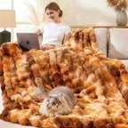 L'AGRATY Faux Fur Throw Blanket - Image 5