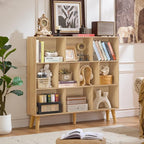 LEYAOYAO 10 Cube Bookshelf, 3 Tier Modern Wide Bookcase - Image 6