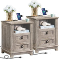 Joaxswe 18" Farmhouse Night Stands Set of 2 by Joaxswe