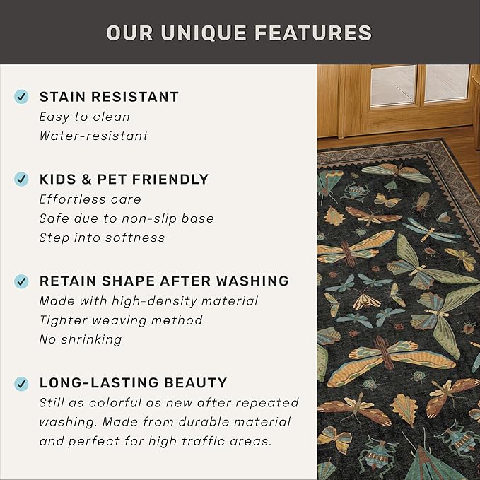 Large Black Rug for Living Room - Image 7