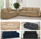 Comfy Chenille Sofa Set with Well-Filled Pillows, Modern 3 Seater and Loveseat - Image 7