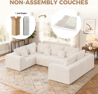 Luxanimarion 136'' Large Sectional Cloud Couches - Image 4