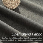Topfinel Dark Grey Black Out Curtains 63 Inch Long - Image 2