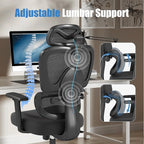 Ergonomic Office Chair with Adjustable Lumbar Support, 3D Arms and Headrest - Image 4