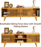 Bamboo TV Stand for TVs up to 65", Accent Entertainment Center - Image 6