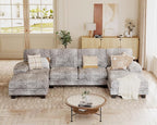 JUMMICO Sectional Couches for Living Room, U Shaped Couch by JUMMICO