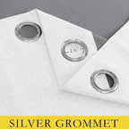 NICETOWN 100% Absolutely Blackout Linen Curtains - Image 5