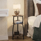 Small Round Side Table, 3-Tier End Table - Image 2