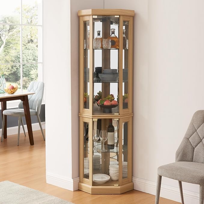 Glass Corner Display Cabinet - Image 3