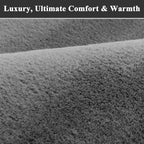 SHACOS Ultra Soft Faux Rabbit Fur Area Rug 3'x5', Non Slip Washable Padded - Image 9