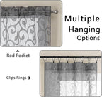 Furman Extra Long Sheer Charcoal Gray Curtains 96 inches Long - Image 4